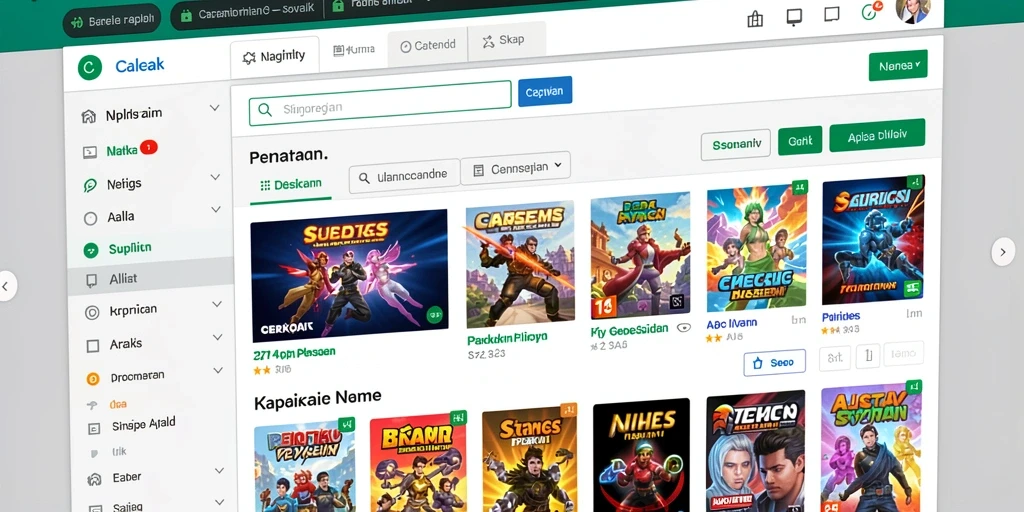 Screenshot menunjukkan permainan slot dengan grafik menakjubkan.