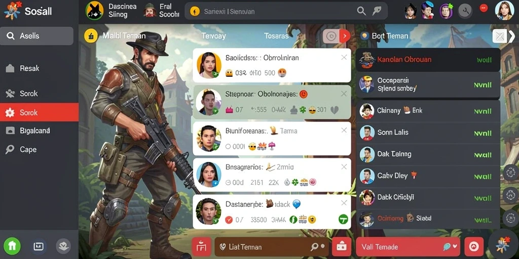 Screenshot menampilkan karakter utama dengan latar belakang yang indah.