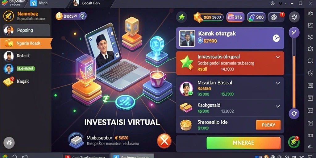 Screenshot menunjukkan karakter utama dalam pertempuran epik.