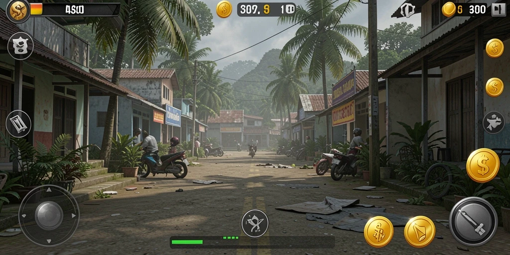 Screenshot dari karakter heroik dalam aksi.